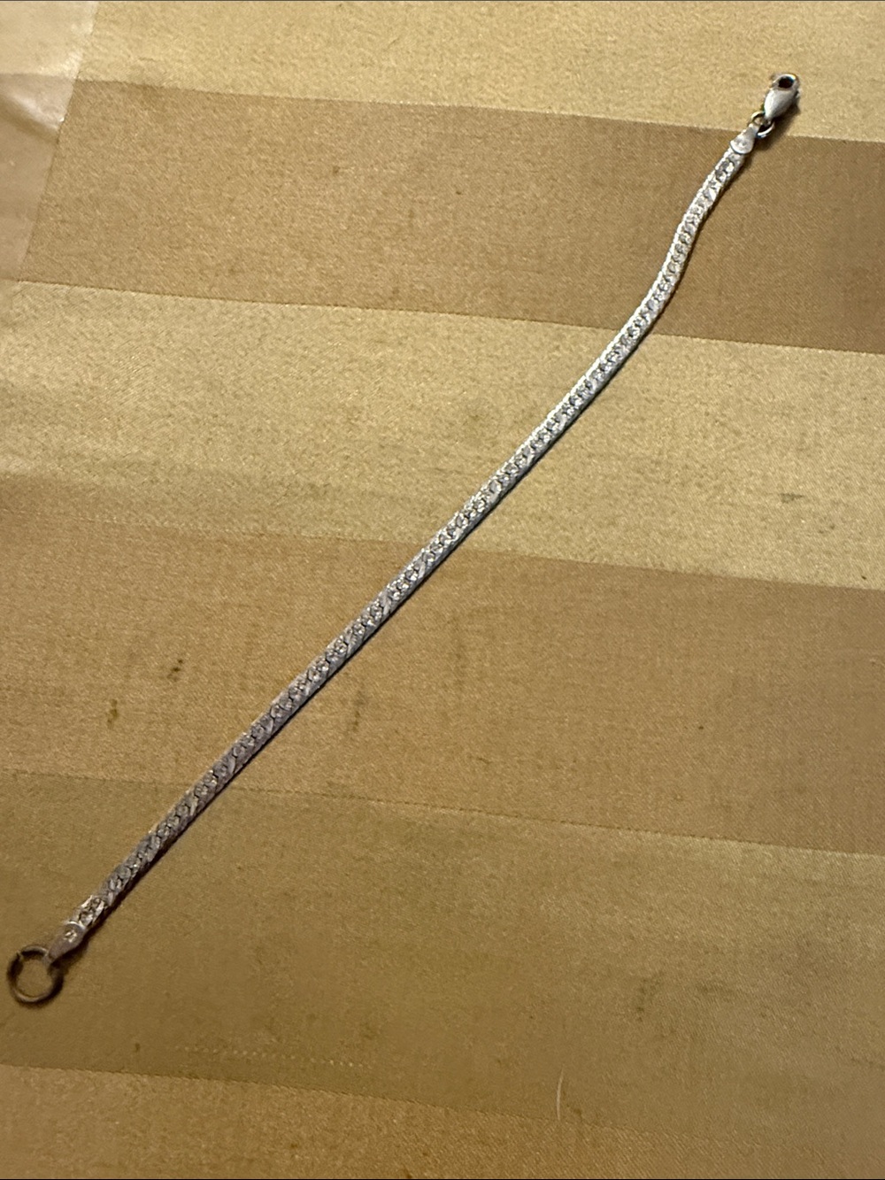 Sterling Silver  Chain Bracelet  Flat Link